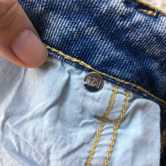 PACSUN Denim Mini Skirt Raw Hem - Picture 7 of 9